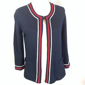 🍁 Talbots Patriotic Sweater with Hook&Eye closure